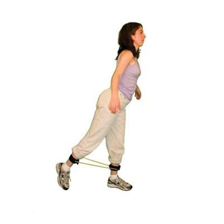 Cando International Exercise Tubing with Ankle Cuffs Exerciser - 48 Inch - Gold - XXX-Heavy 1412668